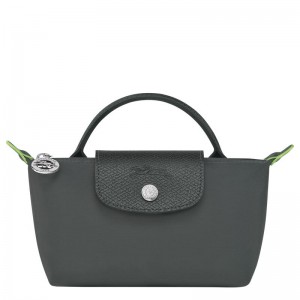 Pochettes Longchamp Le Pliage Green with handle Femme Grise | 9658-FRBOE