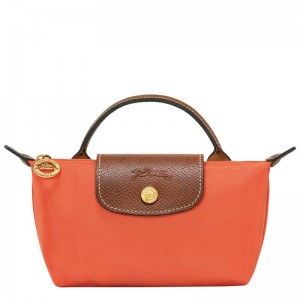 Pochettes Longchamp Le Pliage Original with handle Homme Orange | 4689-AZRYB