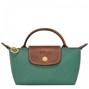 Pochettes Longchamp Le Pliage Original with handle Homme Vert | 1602-EFXOA