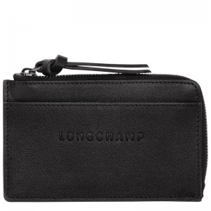 Porte-Cartes Longchamp 3D Femme Noir | 6879-FDVGC