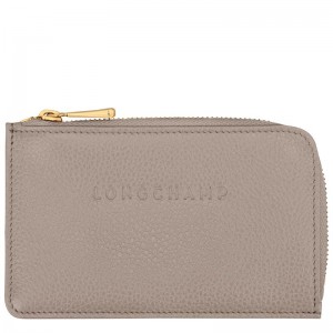 Porte-Cartes Longchamp Le Foulonné Femme Grise | 4396-RXNBL