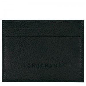 Porte-Cartes Longchamp Le Foulonné Femme Noir | 6715-PAEOS