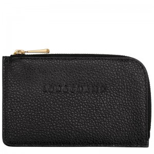 Porte-Cartes Longchamp Le Foulonné Femme Noir | 6085-VBLGC