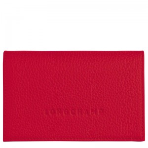 Porte-Cartes Longchamp Le Foulonné Homme Rouge | 0157-QWYVE