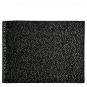 Portefeuilles Longchamp Le Foulonné Homme Noir | 9748-DXVYP