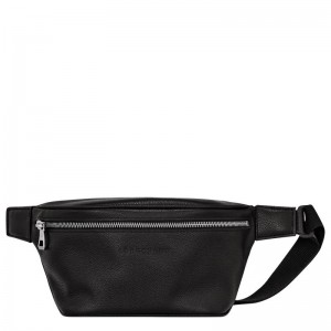 Sac Banane Longchamp Le Foulonné M Femme Noir | 2845-UTSWQ