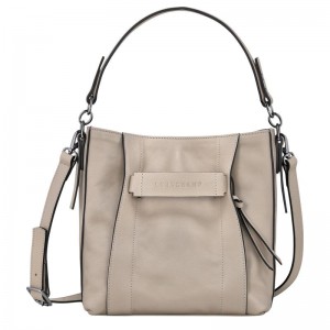 Sac Bandoulière Longchamp 3D S Femme Grise | 4359-WZPVB