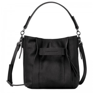 Sac Bandoulière Longchamp 3D S Femme Noir | 8412-DPNGV