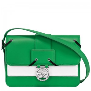 Sac Bandoulière Longchamp Box-Trot M Femme Vert | 2015-ANOXV