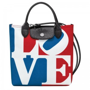 Sac Bandoulière Longchamp x Robert Indiana XS Femme Blanche | 0837-CJFGP