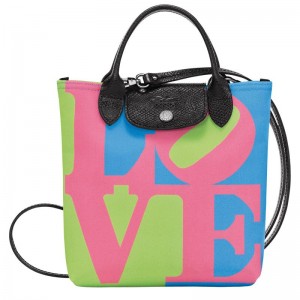 Sac Bandoulière Longchamp x Robert Indiana XS Homme Rose | 5319-NBUYZ