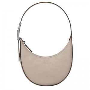 Sac Hobo Longchamp Roseau Essential S Femme Grise | 6415-EQWGK