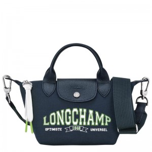 Sac a Main Longchamp Le Pliage Collection XS Femme Bleu Marine | 4128-WFYHG