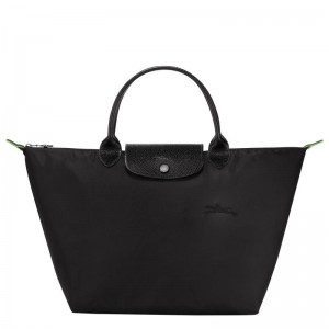 Sac a Main Longchamp Le Pliage Green M Femme Noir | 2148-JCGBD