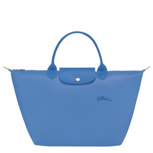 Sac a Main Longchamp Le Pliage Green M Femme Bleu | 8302-RFPAS