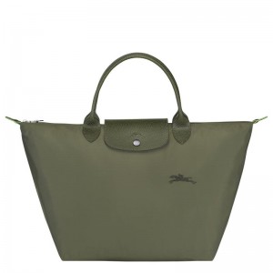 Sac a Main Longchamp Le Pliage Green M Femme Vert | 0645-FHBXC