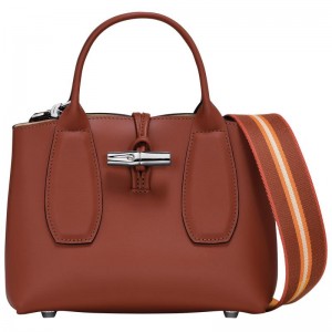 Sac a Main Longchamp Roseau S Femme Marron | 4563-ZSVGN