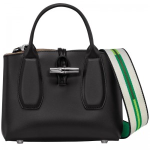 Sac a Main Longchamp Roseau S Femme Noir | 9340-COWMY