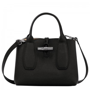 Sac a Main Longchamp Roseau S Femme Noir | 6208-SRWBJ