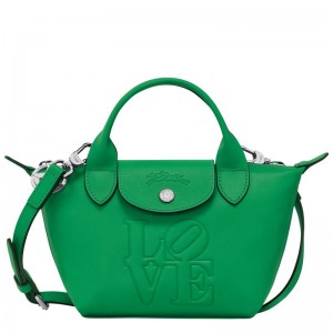 Sac a Main Longchamp x Robert Indiana XS Femme Vert | 5036-RQGUL