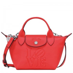 Sac a Main Longchamp x Robert Indiana XS Femme Rouge | 7364-LDHQV