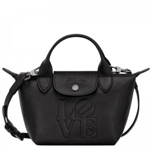 Sac a Main Longchamp x Robert Indiana XS Homme Noir | 0289-XQMOG