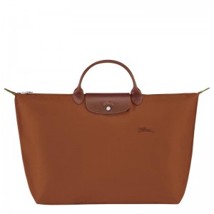 Sac de Voyage Longchamp Le Pliage Green S Homme Marron | 4970-ZMPAT