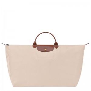 Sac de Voyage Longchamp Le Pliage Original M Femme Blanche | 0125-YZUKO