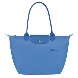 Sacs Fourre Tout Longchamp Le Pliage Green M Femme Bleu | 8269-AFMYP