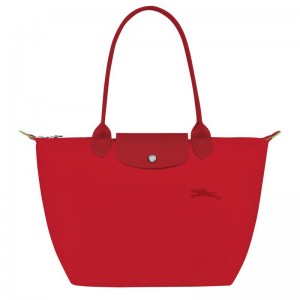 Sacs Fourre Tout Longchamp Le Pliage Green M Femme Rouge | 8654-ELMHC