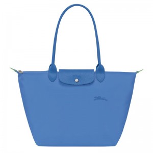 Sacs Fourre Tout Longchamp Le Pliage Green L Femme Bleu | 7963-LZRWG