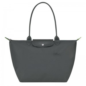 Sacs Fourre Tout Longchamp Le Pliage Green L Femme Grise | 0256-JDBLZ