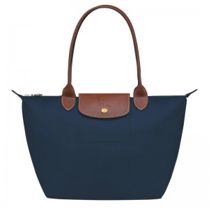 Sacs Fourre Tout Longchamp Le Pliage Original M Femme Bleu Marine | 9376-WDMIP