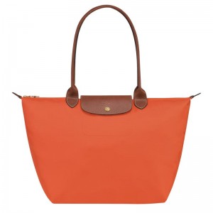 Sacs Fourre Tout Longchamp Le Pliage Original L Femme Orange | 4596-RDLGT