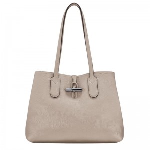 Sacs Fourre Tout Longchamp Roseau Essential M Femme Grise | 4308-CLAPO