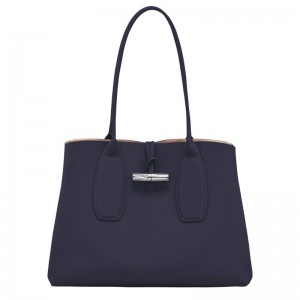 Sacs Fourre Tout Longchamp Roseau L Femme Violette | 3814-JAWIC