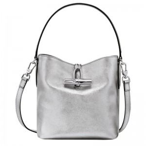 Sacs Seau Longchamp Roseau XS Femme Argent | 3019-MVRBS