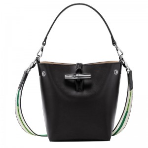 Sacs Seau Longchamp Roseau XS Femme Noir | 6807-PVNRJ