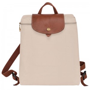 Sacs à Dos Longchamp Le Pliage Original M Femme Blanche | 6217-NAOTK