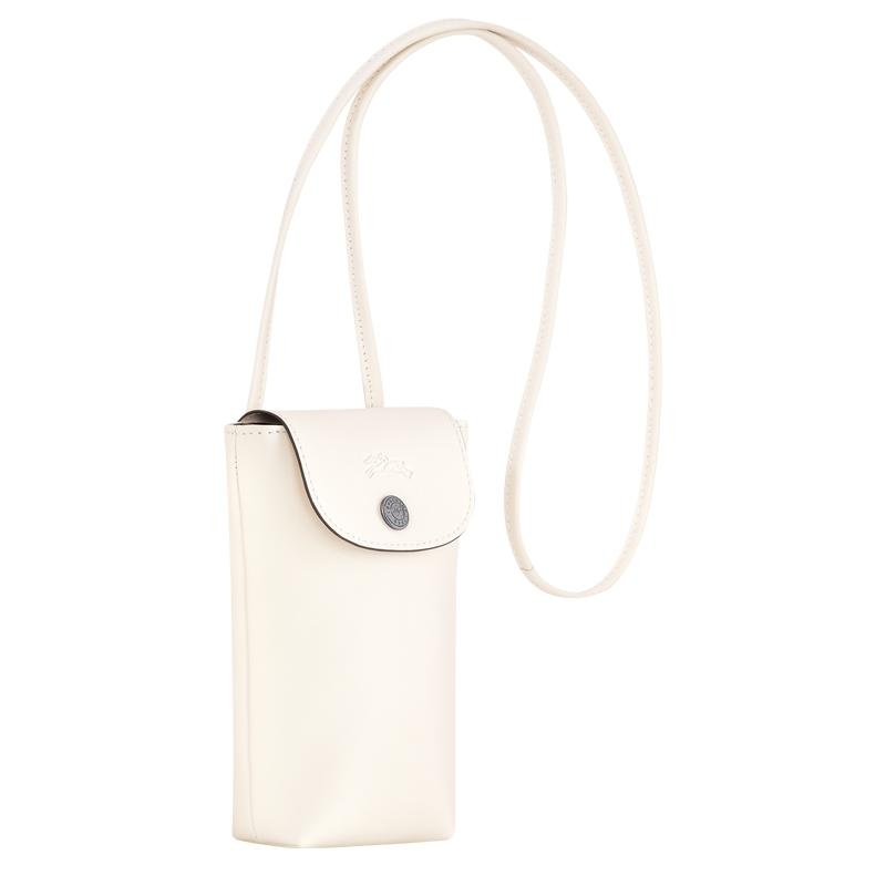 Coque Longchamp Le Pliage Xtra with leather lace Femme Blanche | 5706-YSFHC