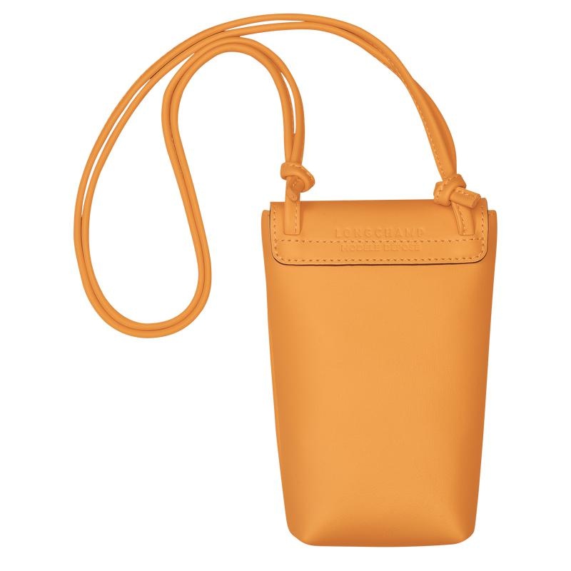 Coque Longchamp Le Pliage Xtra with leather lace Homme Abricot Orange | 8273-HBEJT