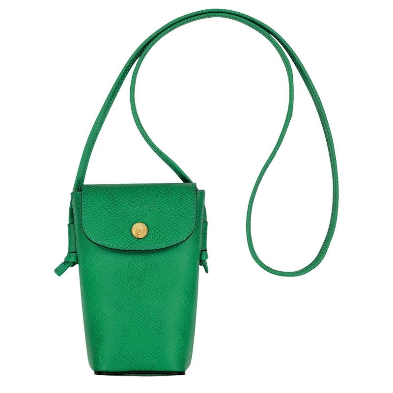 Coque Longchamp Épure with leather lace Homme Vert | 9761-OJWLF