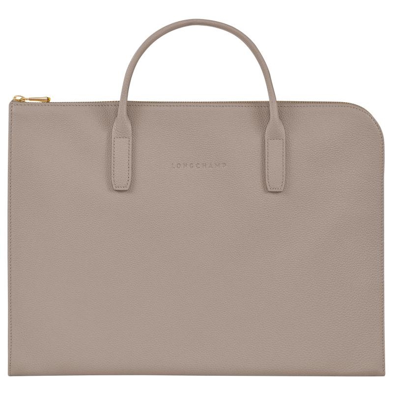 Mallette Longchamp Le Foulonné S Femme Grise | 8492-YJLGB