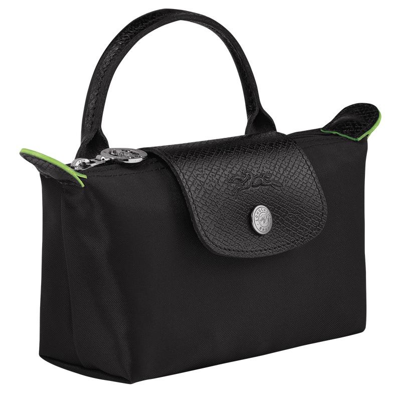 Pochettes Longchamp Le Pliage Green with handle Femme Noir | 8790-PEXLH