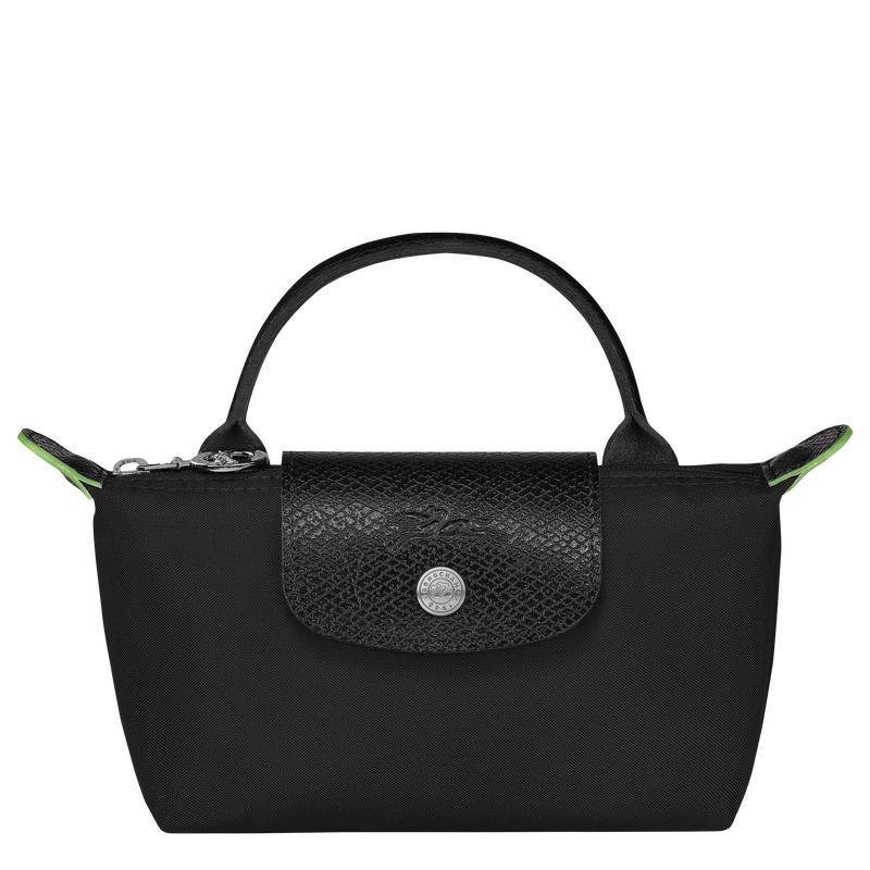 Pochettes Longchamp Le Pliage Green with handle Femme Noir | 8790-PEXLH