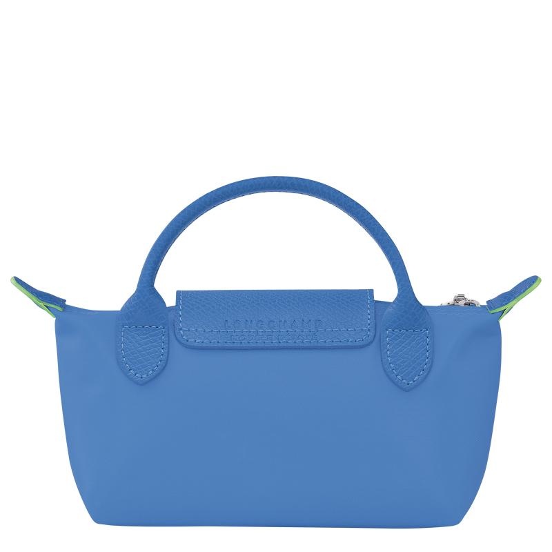 Pochettes Longchamp Le Pliage Green with handle Femme Bleu | 6830-VXRYW