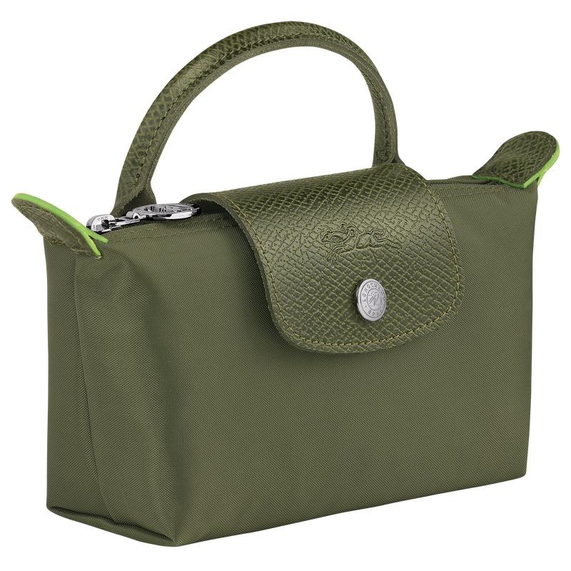 Pochettes Longchamp Le Pliage Green with handle Femme Vert | 8293-KCMEV