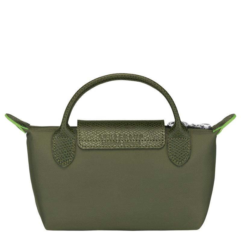 Pochettes Longchamp Le Pliage Green with handle Femme Vert | 8293-KCMEV