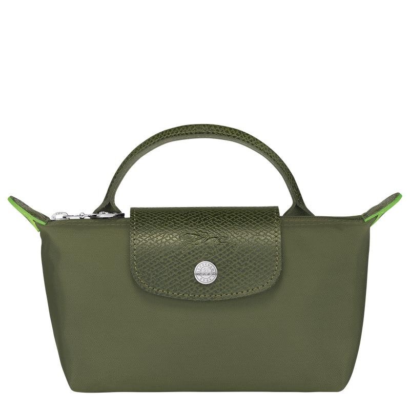 Pochettes Longchamp Le Pliage Green with handle Femme Vert | 8293-KCMEV