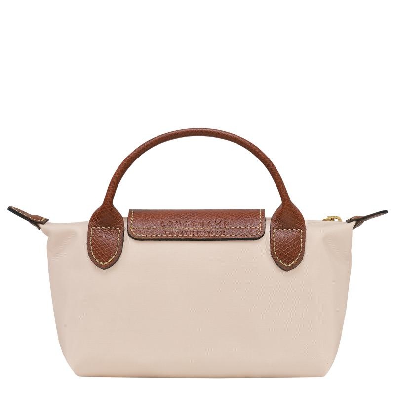 Pochettes Longchamp Le Pliage Original with handle Femme Blanche | 6058-ZEBFH